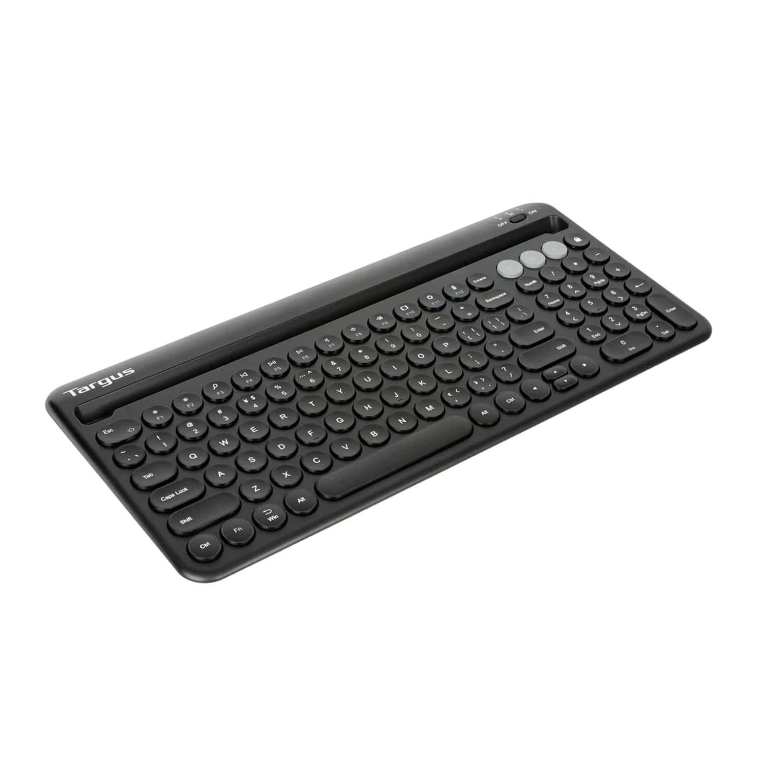 Targus Multi-Device Bluetooth AntiMicrobial Keyboard with Tablet/Phone Cradle