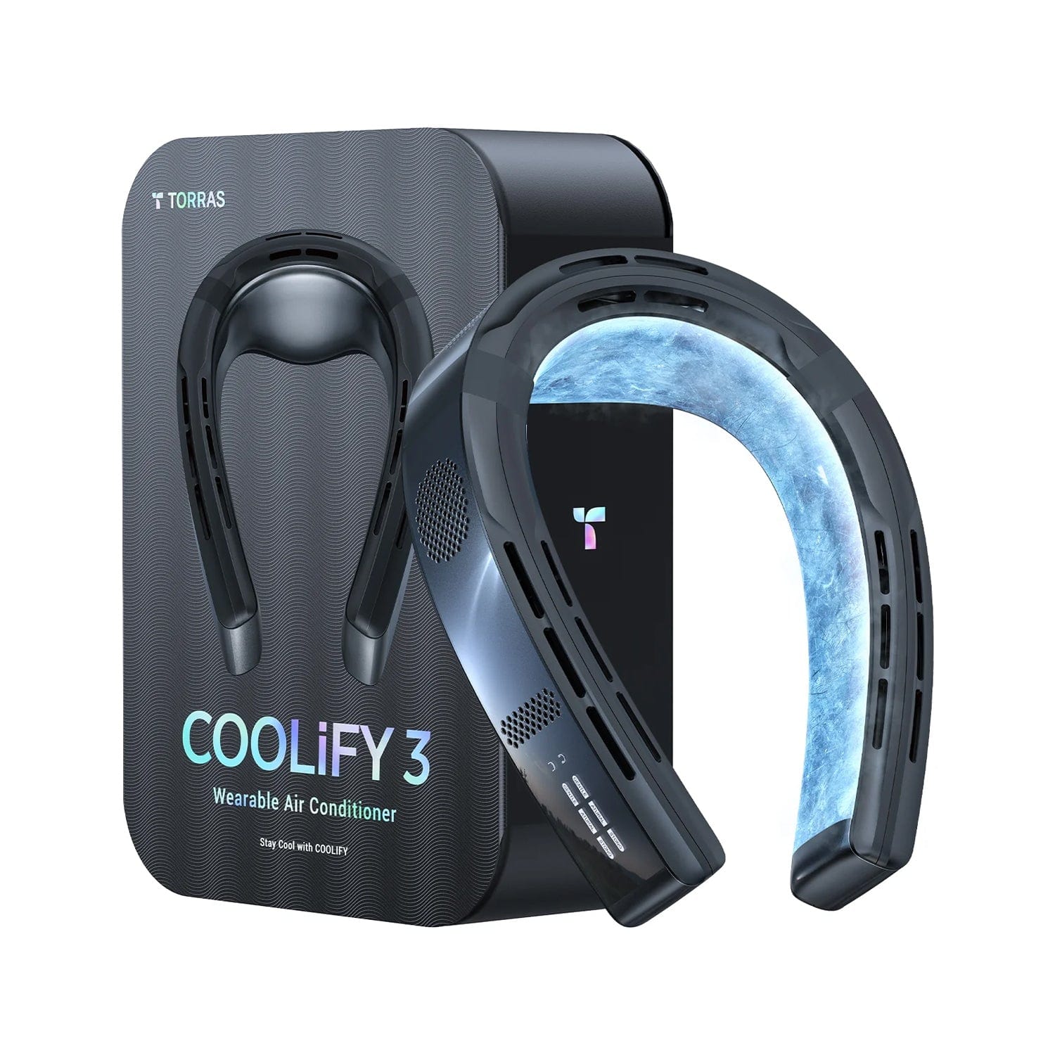 พัดลมคล้องคอ Torras Coolify Air สี Golden White – iStudio