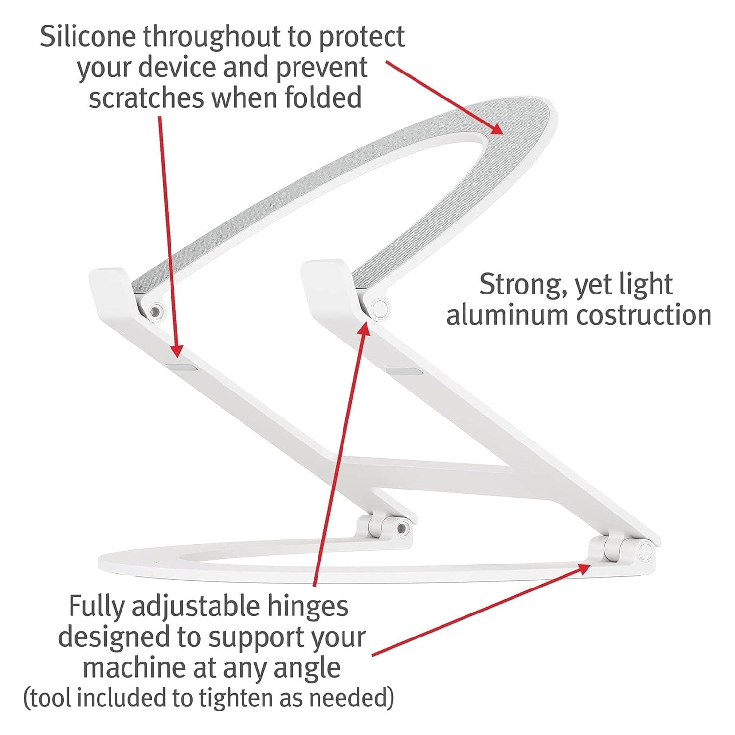 Twelve South Curve Flex Aluminum Adjustable Stand for 10" to 17" Laptops