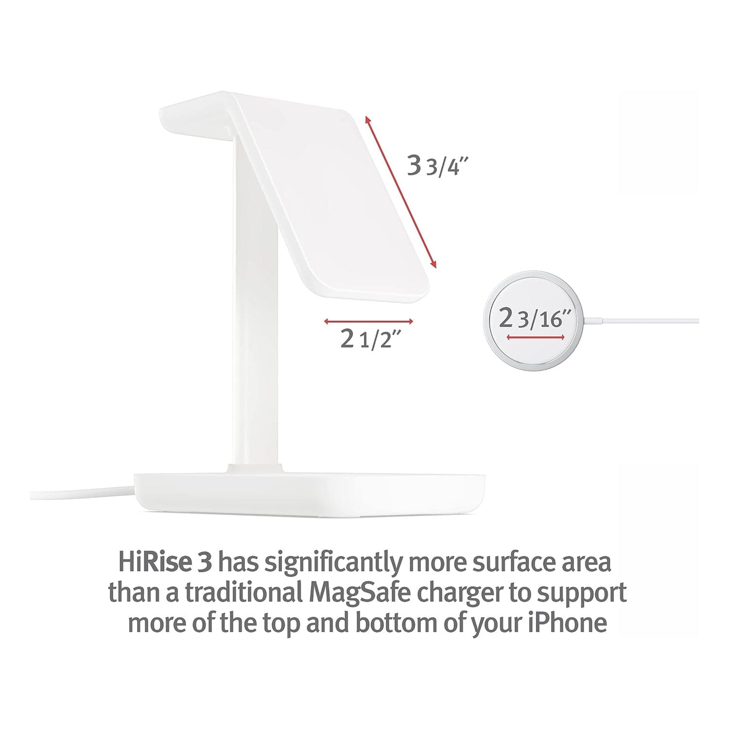 Twelve South HiRise 3 3-in-1 Wireless Charging Stand for MagSafe iPhones, AirPods & Apple Watches