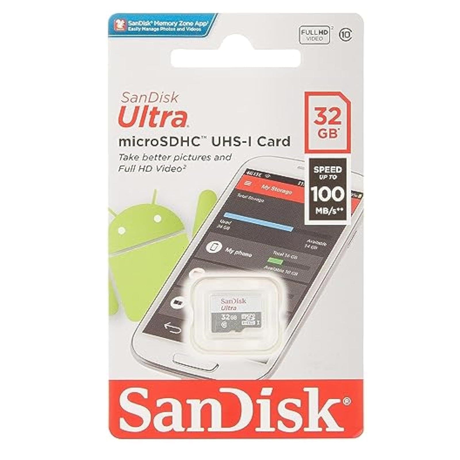 Sandisk Ultra microSDHC UHS-I Card - 32GB