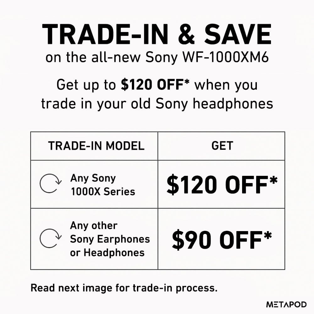 [Pre-Order] Sony WF-1000XM6 Wireless Noise Cancelling Earbuds (Ships from 1 Mar 2026)