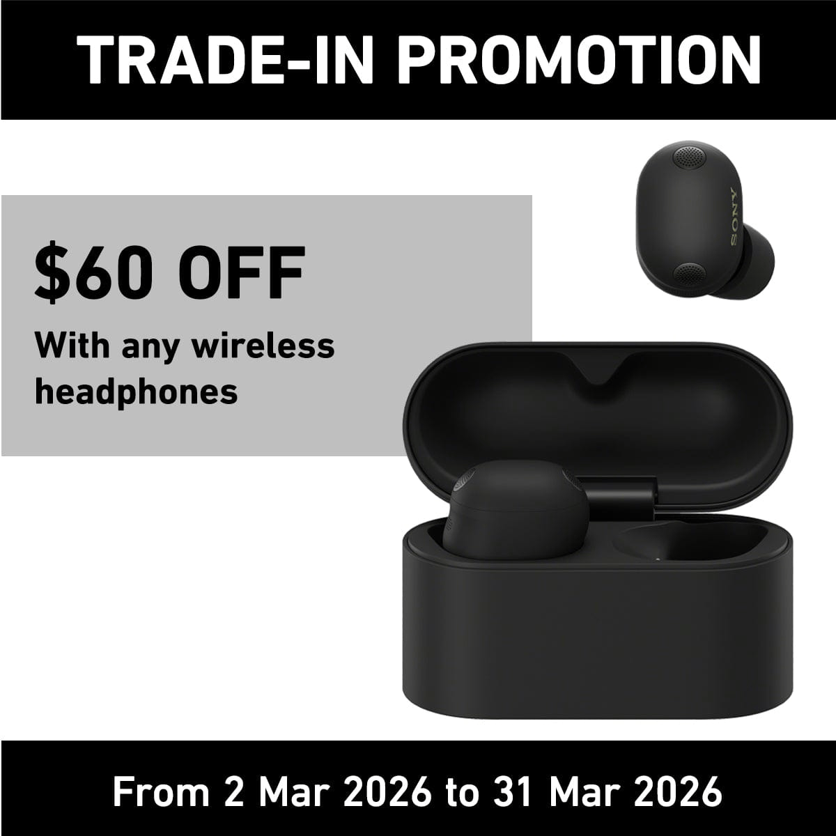 Sony WF-1000XM6 Wireless Noise Cancelling Earbuds (XM6)