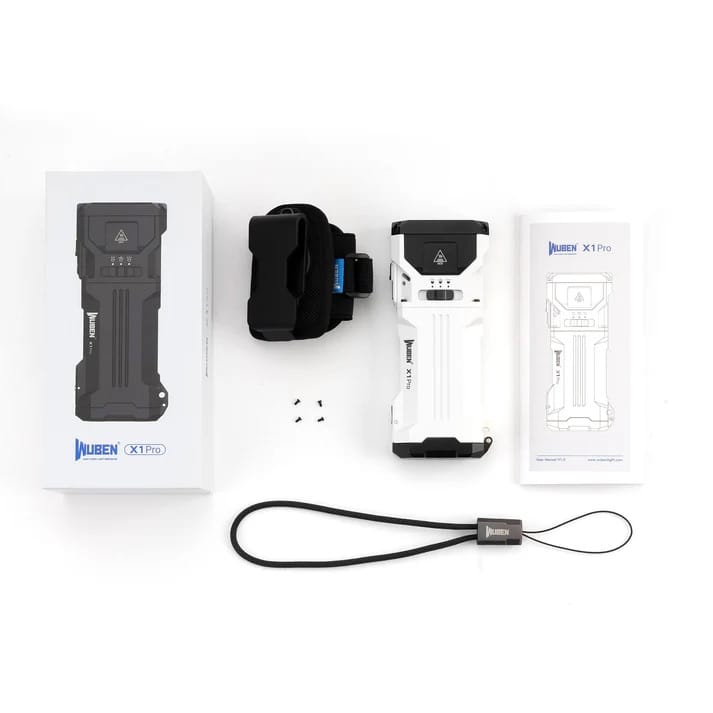 Wuben X1Pro 12300 Lumens Rechargeable EDC Flashlight with Power Bank & Clip