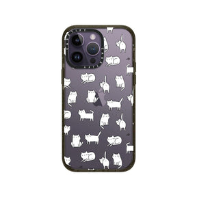 CASETiFY Cute White Kitty Cats Impact Series Case for iPhone 14 Pro /