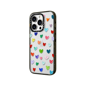 CASETiFY Polka Daub Hearts Impact Series Case for iPhone 14 Pro / Pro Max