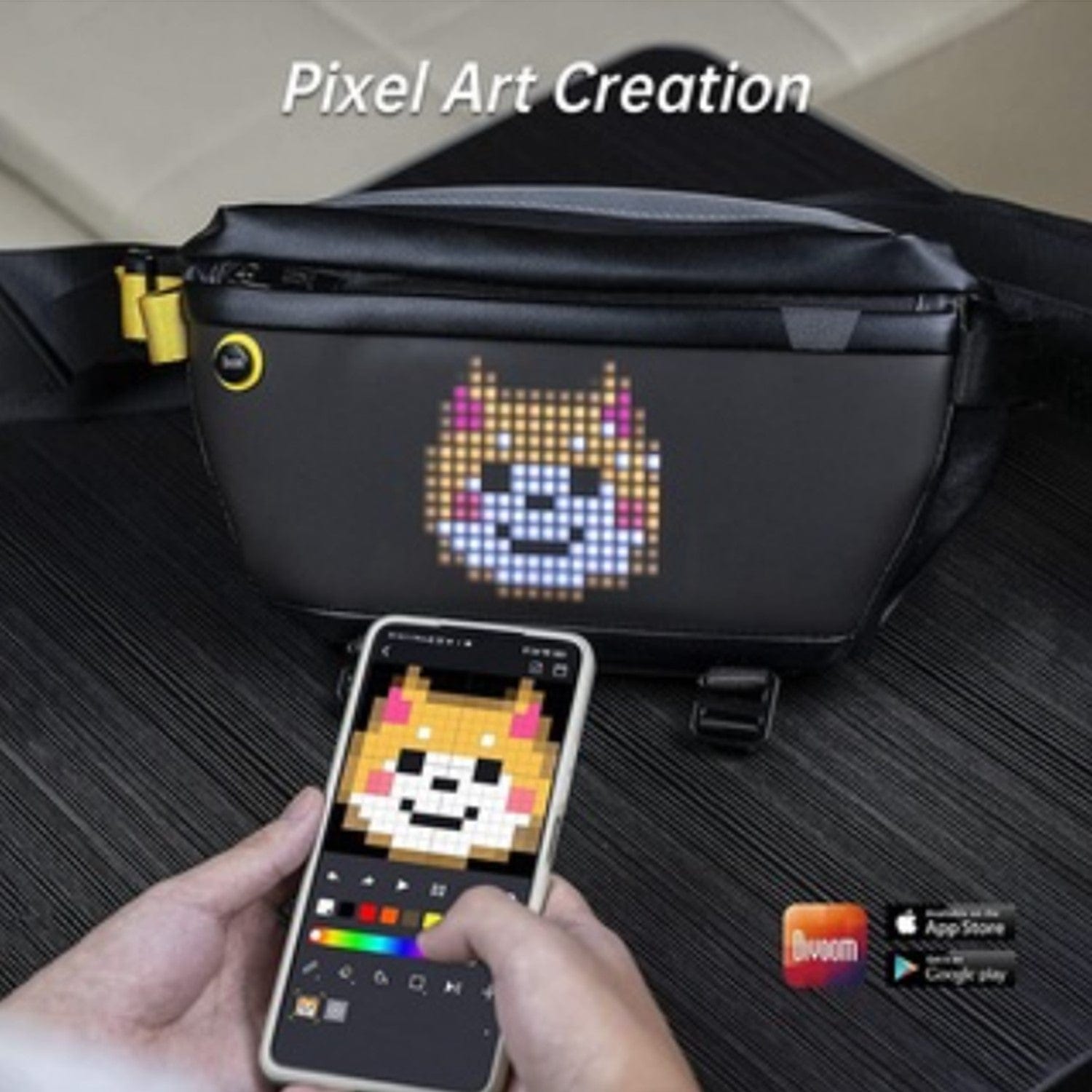 Divoom Pixoo Sling Bag with Pixel Art Display