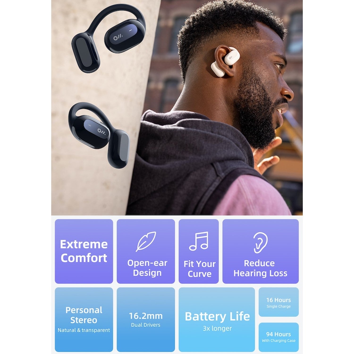 Oladance Wearable Stereo Earbuds