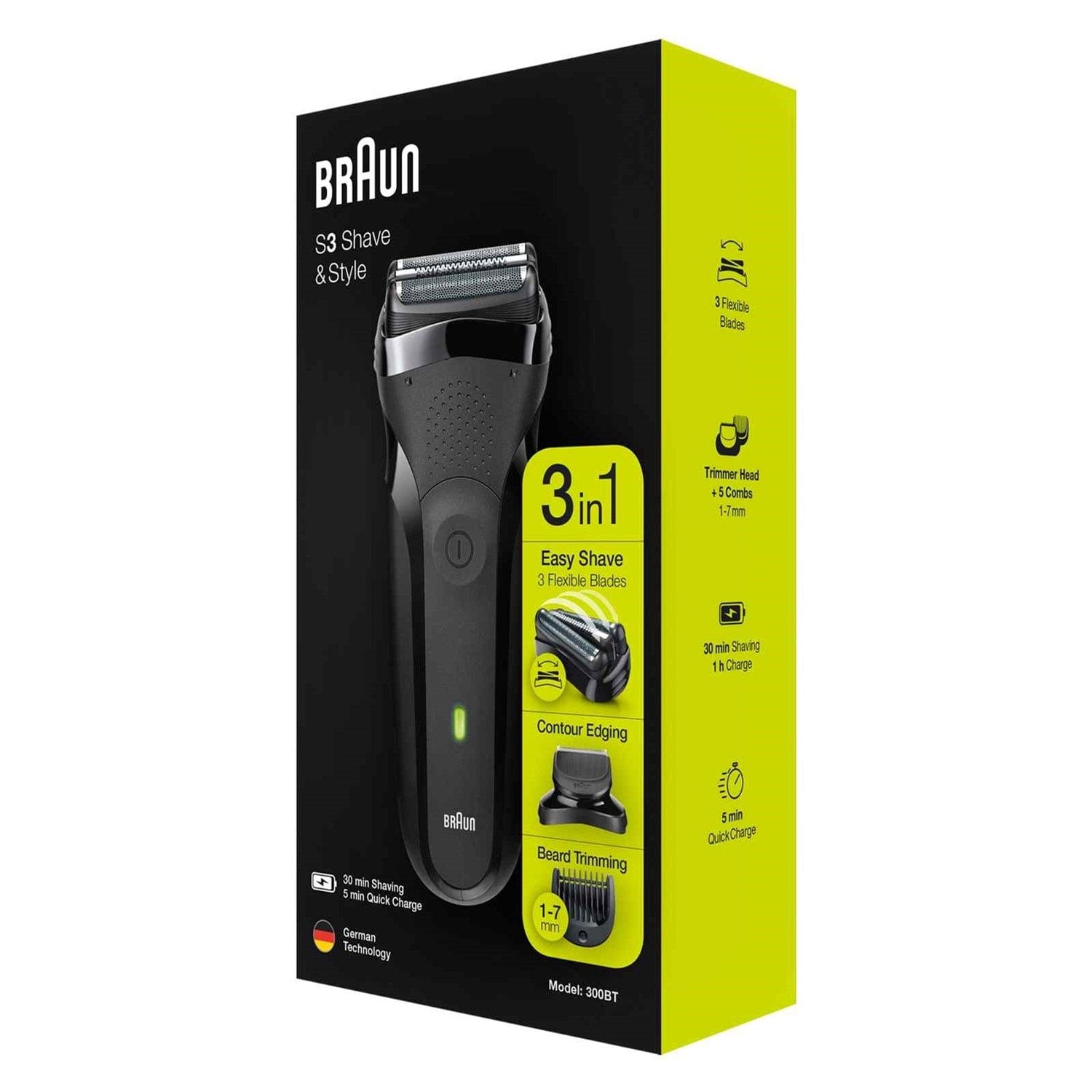 Braun Series 3 300BT 3-in-1 Wet & Dry Electric Shaver