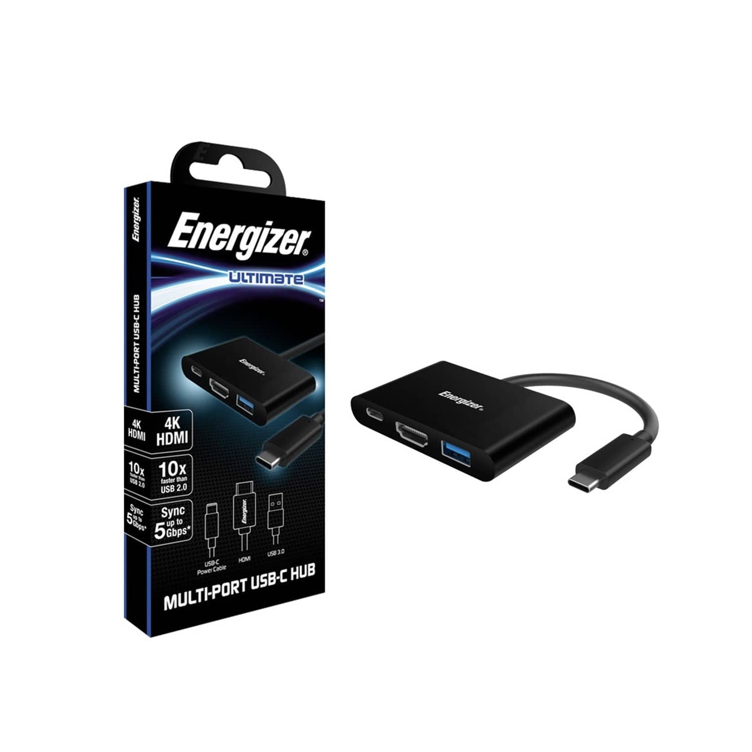 Energizer USB-C 3.1 to USB-A 3.0 HDMI USB-C Multiport Hub