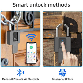 Fingerprint Padlock, Smart Lock with App Support