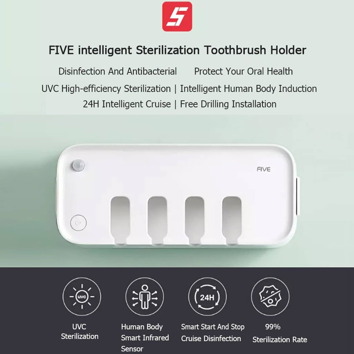 FIVE Smart Sterilizer Toothbrush Holder