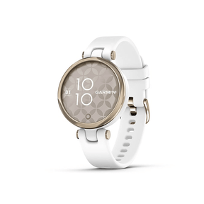 Garmin Lily Sport Edition Small and Stylish Smartwatch CreamGold White Silicone