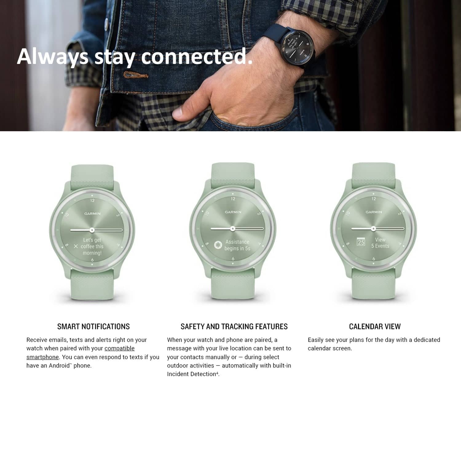 Garmin Vivomove Sport Hybrid Smartwatch