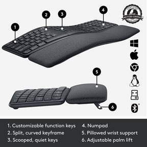 Logitech Ergo K860 Wireless Ergonomic Keyboard
