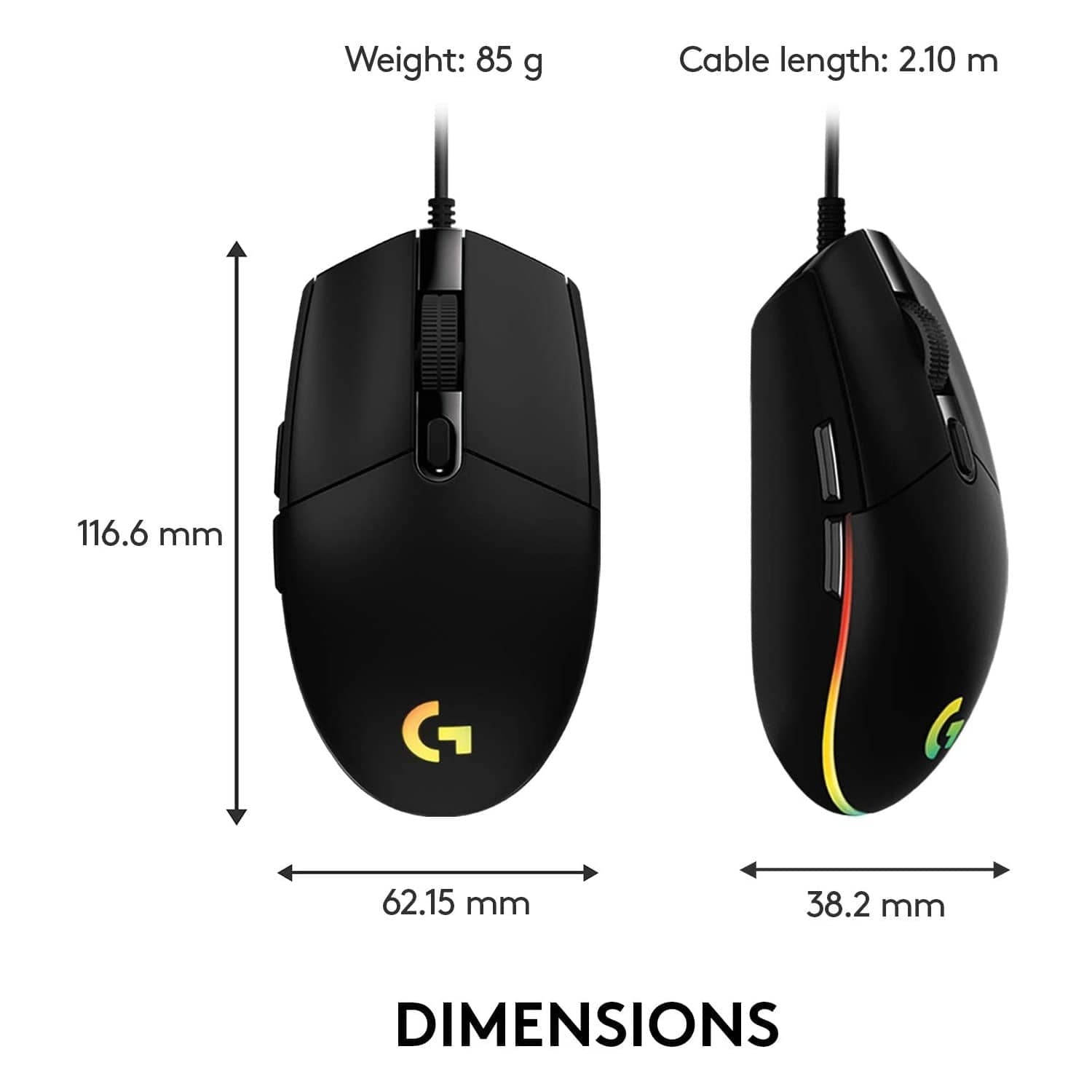 Logitech G203 Lightsync RGB Wired Gaming Mouse