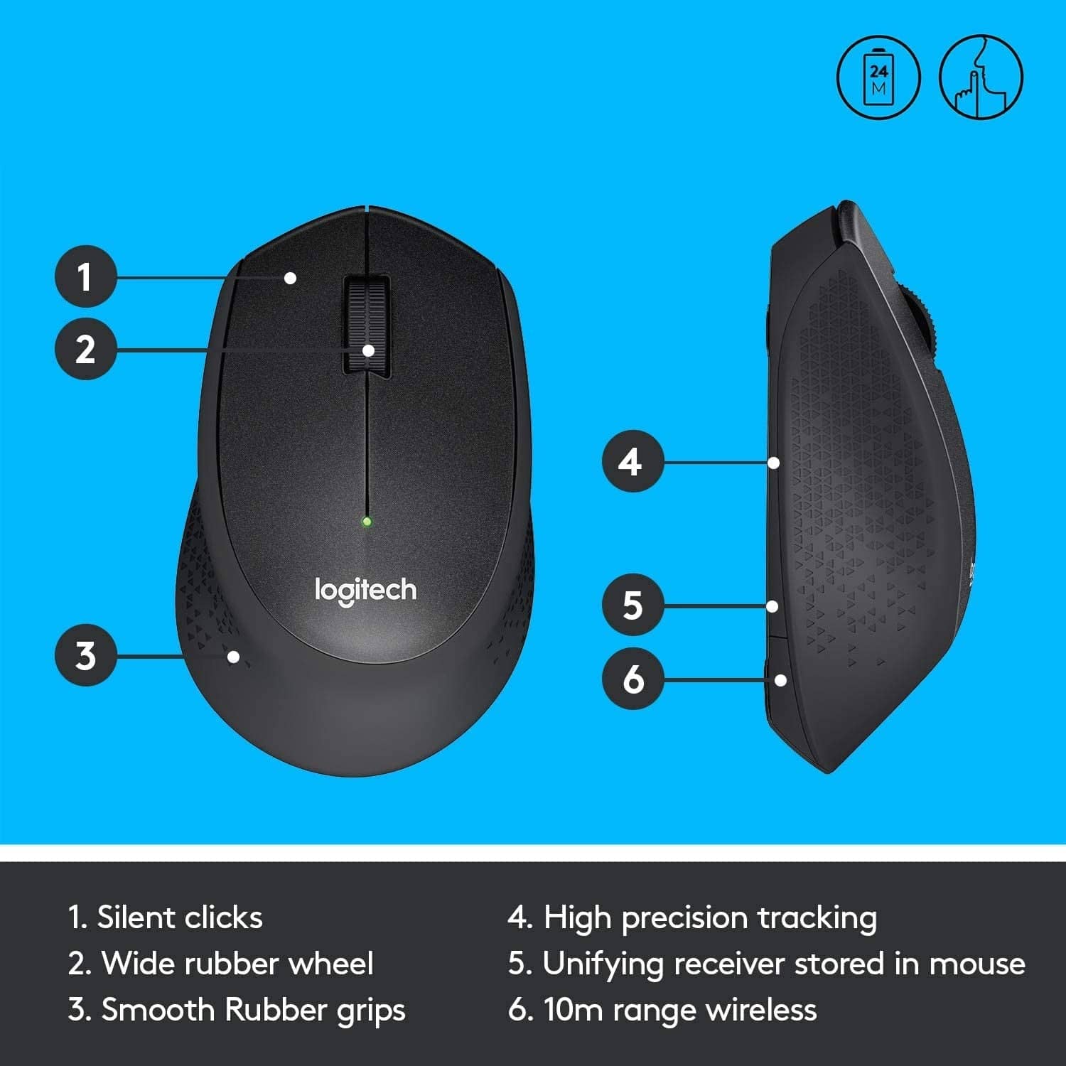 Logitech M331 Silent Plus Wireless Mouse