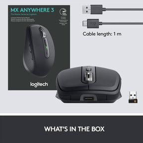 Logitech MX Anywhere 3 for Mac Compact Performance Mouse, Wireless, Comfortable, Ultrafast Scrolling, Any Surface, Portable, 4000DPI, Customizable Buttons, USB-C, Bluetooth, Apple Mac, iPad - Toottoot Singapore