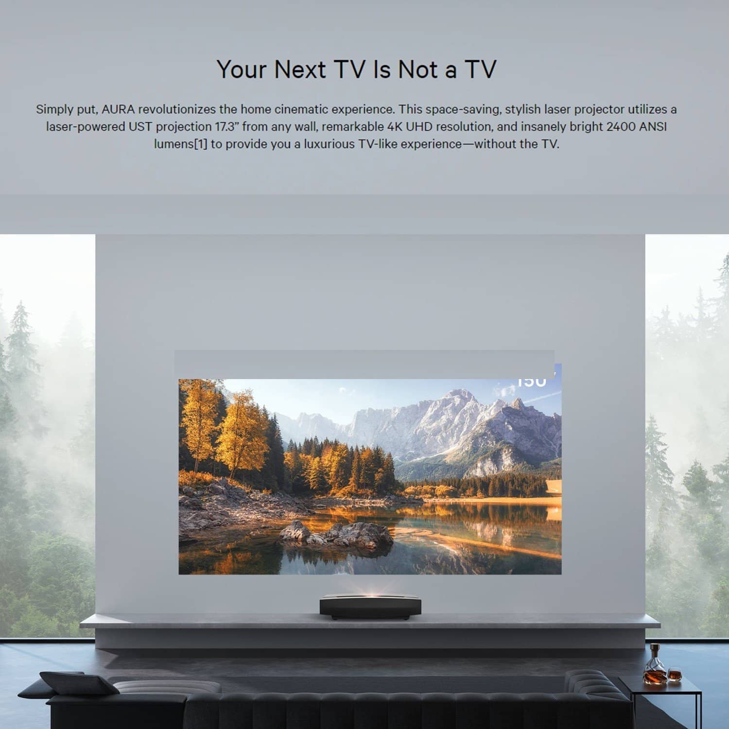 XGIMI Aura Ultra Short Throw Laser TV 4K Projector